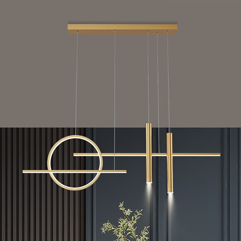 Modern Minimalist Linear Dining Room Pendant Light, Nordic Designer Style for Dining Table, Bar, Restaurant