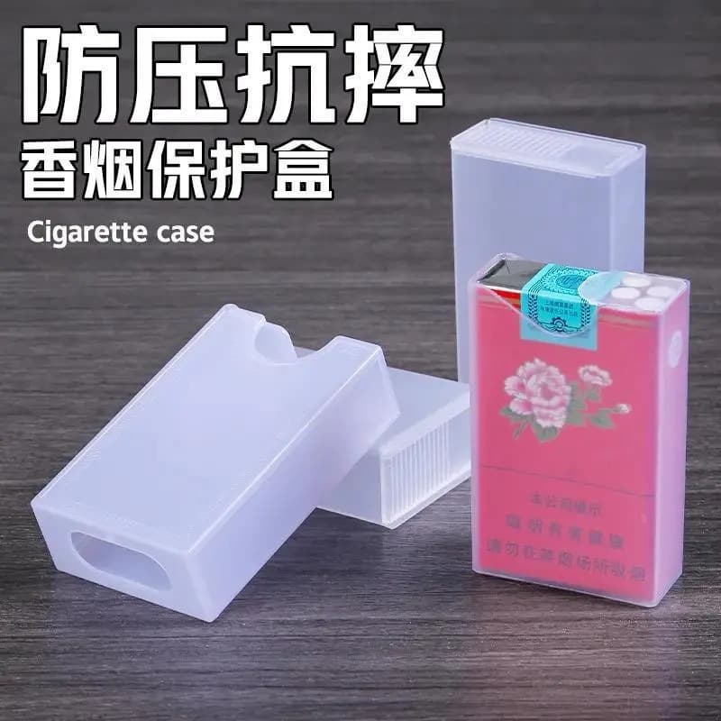 20-Cigarette Soft Pack Case, Crush-Proof & Moisture-Proof Plastic Cigarette Case, Portable Flip-Top Soft & Hard Pack Protector