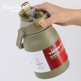 New 316 Stainless Steel Vacuum Flask, Outdoor Sports Water Bottle for Men and Women, Large Capacity Straw Cup, Wholesale