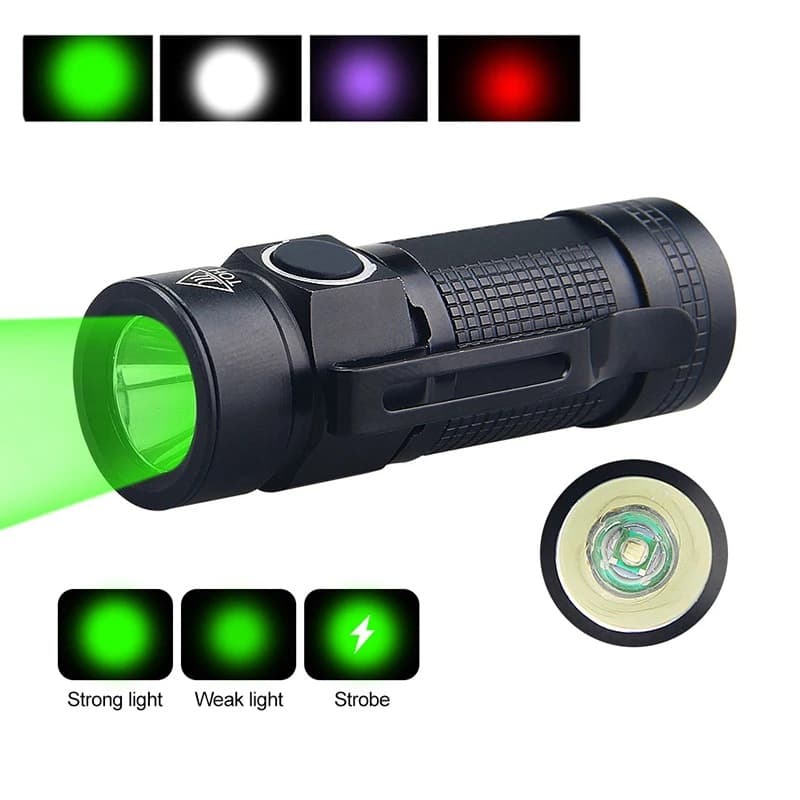 L2 Flashlight Outdoor Waterproof Camping LED 3 Modes Portable Clip Hiking Fishing Light