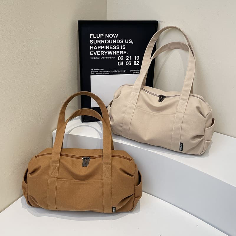 Large Capacity Canvas Tote Bag Women's Backpack for Class Pillow Bag Casual Travel Style Ultra Light Pure Color Leisure Scene