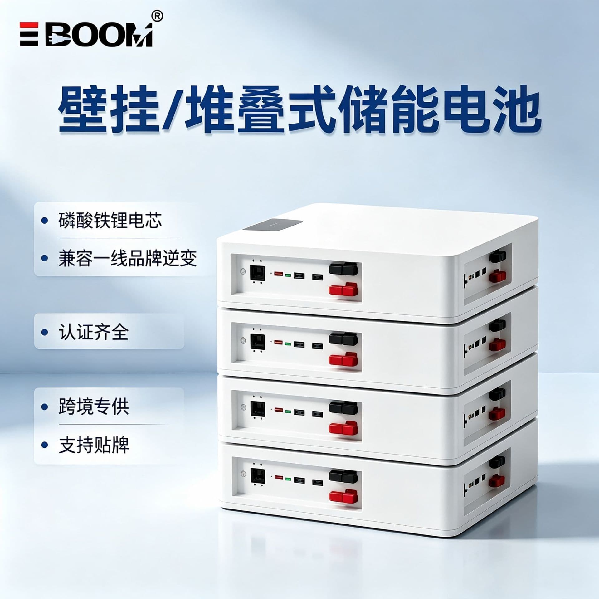 51.2V 100AH Home Energy Storage Battery Wall-Mounted Solar Photovoltaic Power Generation 5KWH Lithium Iron Phosphate LiFePO4 Battery
