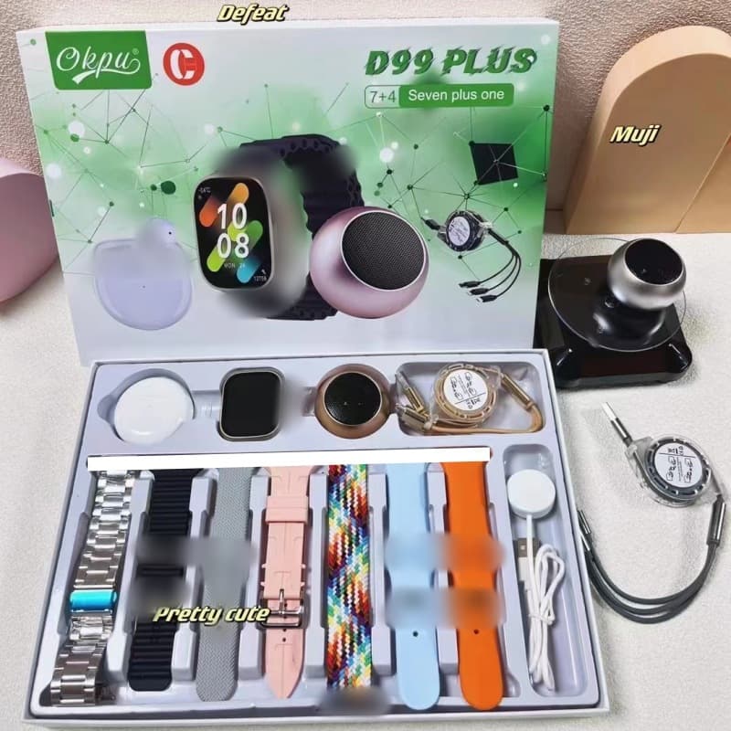 D99Plus Smart Watch Long Battery Bluetooth Headphone Set Men's and Women's Multi-Function Smart Watch Digital
