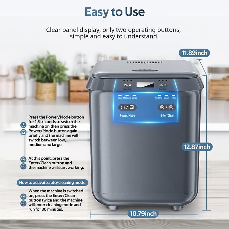 Electric Kitchen Composter 2.5L Food Waste Processor Cross-Border Kitchen Waste Disposal Household Composting Machine