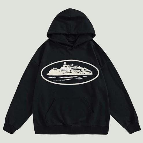 Cross-Border Foreign Trade Trendy Brand Corteiz Alcatraz Print Hooded High Street Men's 2025 New Fashion Hoodie