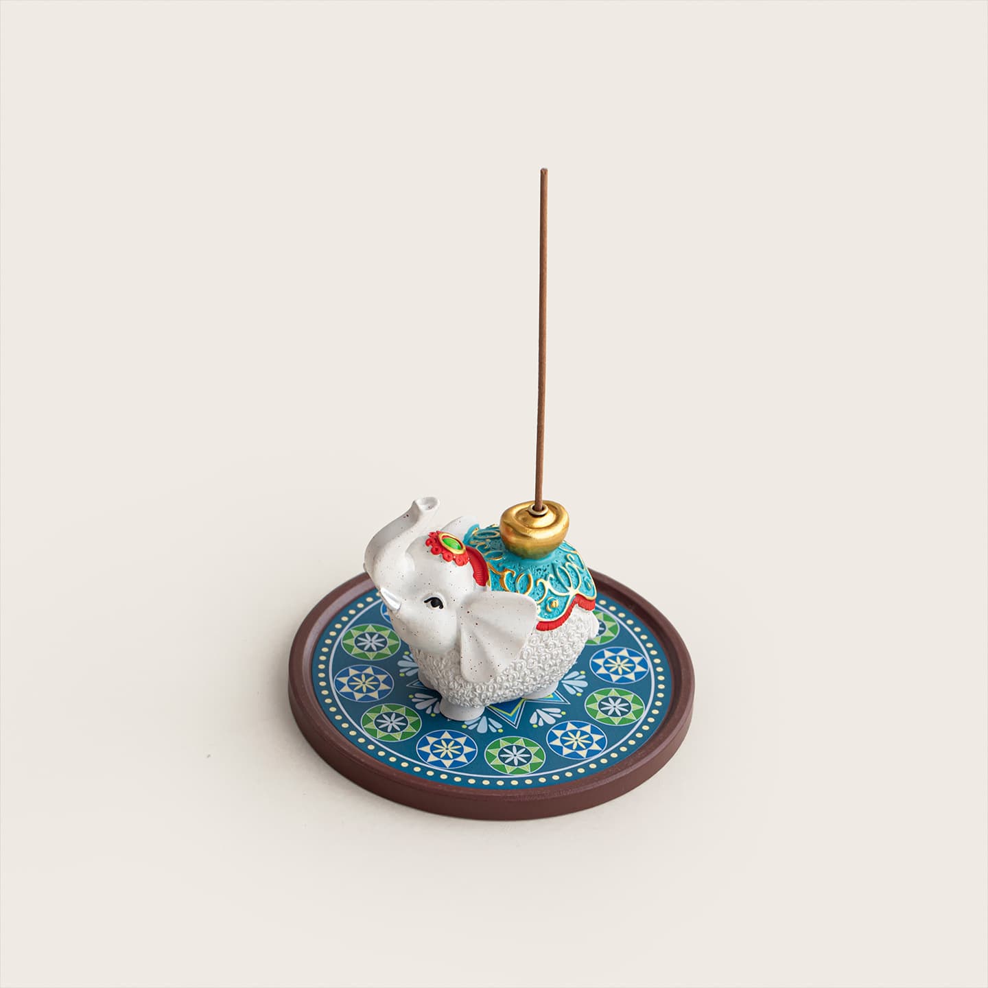 Auspicious Elephant Incense Holder Ornament, New Chinese Style Original Premium Incense Stick Holder, Chinese Tea Ceremony Tea Table Aromatherapy Decor