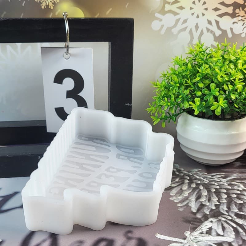 Letter Car Aromatherapy Epoxy Ornament Mold DIY Gypsum Aromatherapy Candle Expansion Stone Car Aromatherapy Silicon