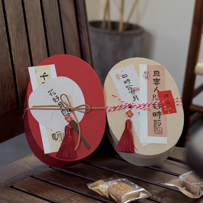 Kraft Paper Oval Gift Box Handmade Souvenir Gift Box Grape Handmade Soap Gift Box Kraft Paper Box Teacher's Day Gift Box
