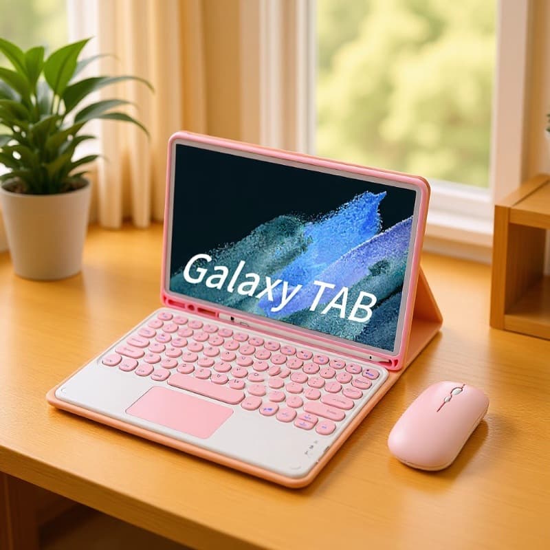Compatible with Samsung S9 A9+ tablet protective case, touchscreen computer, Bluetooth keyboard and mouse set for Galaxy S9
