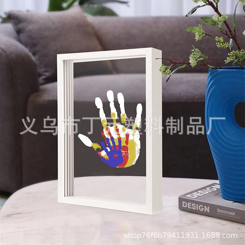 DIY Photo Frame Colorful Graffiti Handprint Frame Oil Painting Frame Multi-Person Display Family DIY Handprint Frame