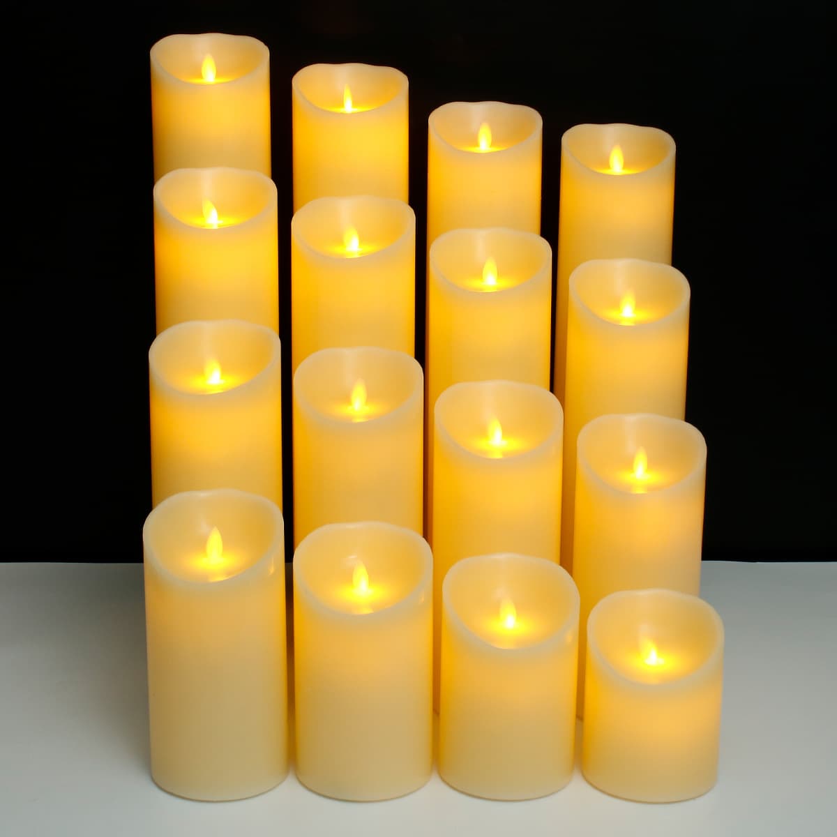 Paraffin Electronic Candle Light, Glossy Flickering Wick LED Simulated Candle for Romantic Weddings and Hotel Decor