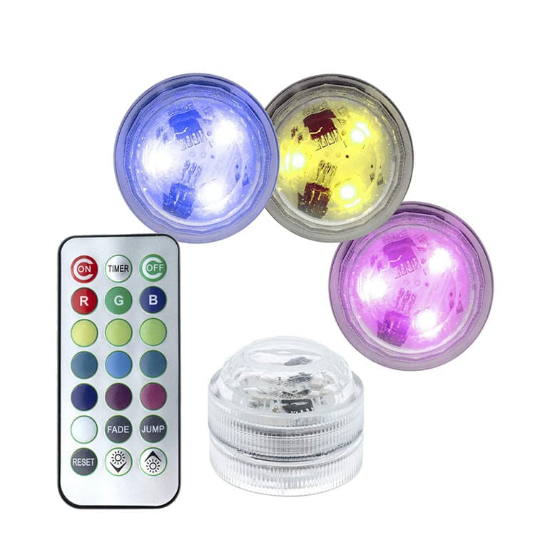 New 3-LED Diamond Knob Candle Light Aquarium Underwater Light Waterproof Remote Dive Light Illumination Fixture Knob Light