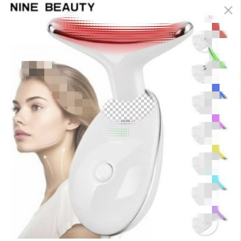 Cross-Border Neck Massager, Neck Line Massager, 7-Color Imported Vibration Beauty Device, V-Shape Face Massager, Special Small Dolphin Neck Massager
