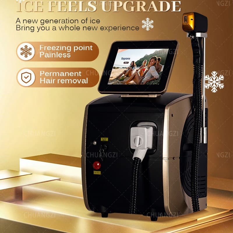 Cross-border High Power Desktop Soprano Three-band 810 Eyebrow Removal Beauty Device Multifunctional All-in-One Machine Export Version