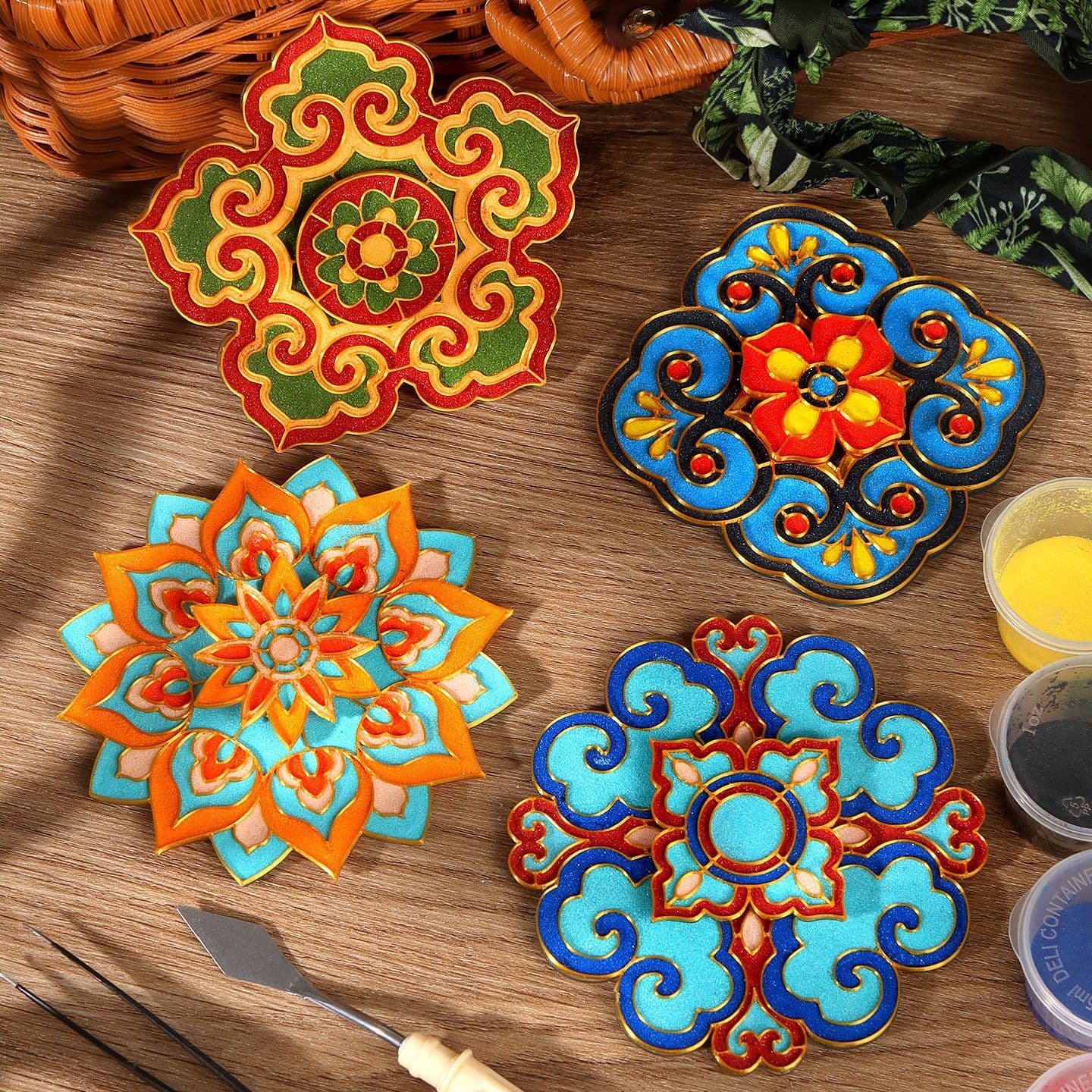 DIY Fridge Magnets (No Cloisonné Enamel Required), Magnetic Handmade Dunhuang Cultural and Creative Rotating Fridge Magnets, Souvenirs and Gifts
