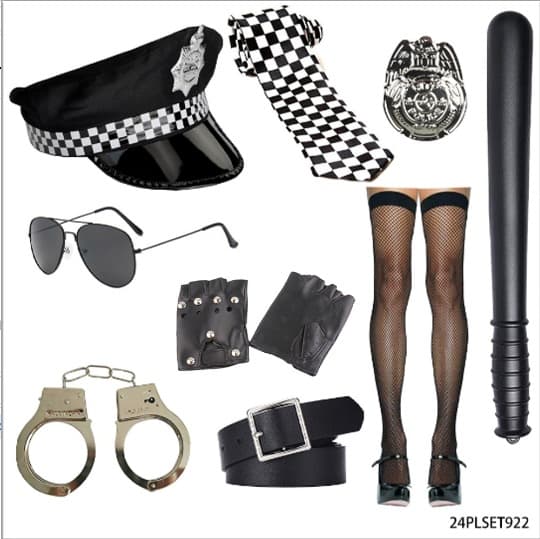 Halloween Festival Party Cosplay Handcuffs Police Performance Costume Role Play Unique Special Purpose Clothing Props