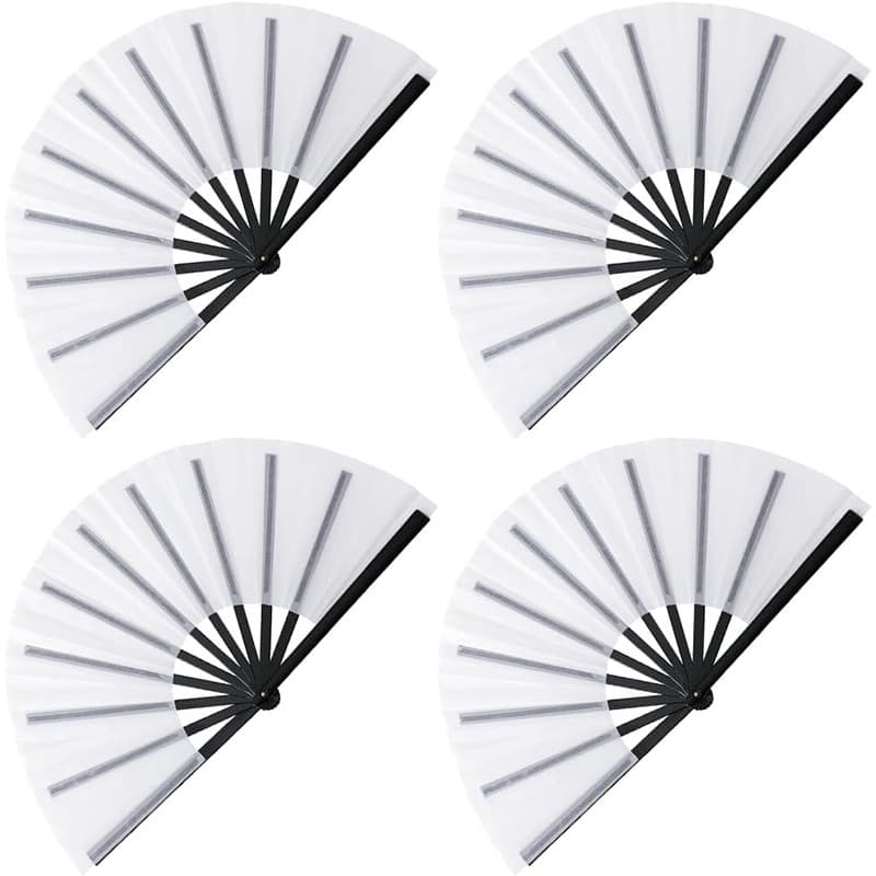 Blank Fan in Stock, Ancient Style Calligraphy Fan Surface, 13-inch Silk Folding Fan, Heat Transfer Fan, Sublimation DIY
