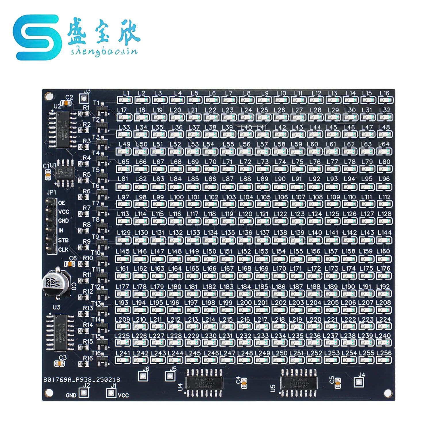 16x16 LED Display SMD Soldering Kit 300 SMD Components Soldering Practice Board Parts