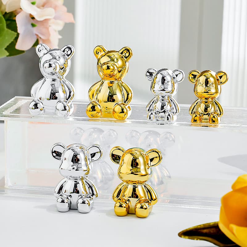 Factory Direct Plastic Violent Bear Accessories Fruit Tray Candy Box Tissue Box Storage Box Decoration Water Cup Lid Top Bead