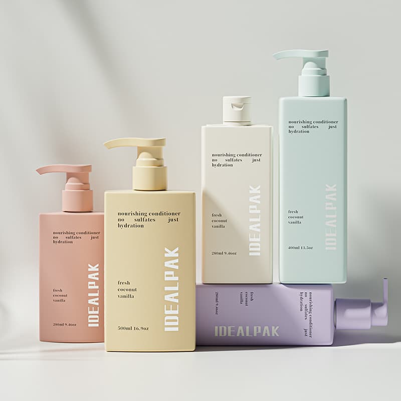 Cross-border hot model 250/280/400/500ml pressed lotion square shampoo bottle empty bottle