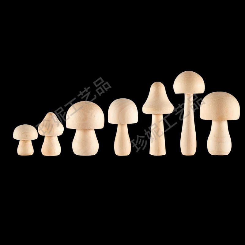 Creative Wooden Mushroom Home Decor DIY Painted Children's Toy Wooden Mushroom Ornaments Party Holiday Decorations