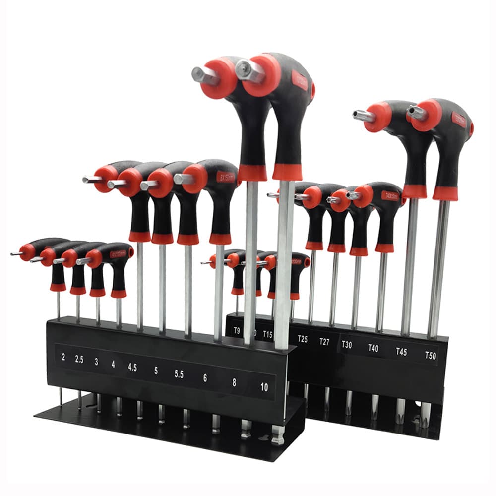 New Style Cane Handle T-Type Star Wrench T9-T50, T-Type Ball-End Hex Key Wrench H2-H10
