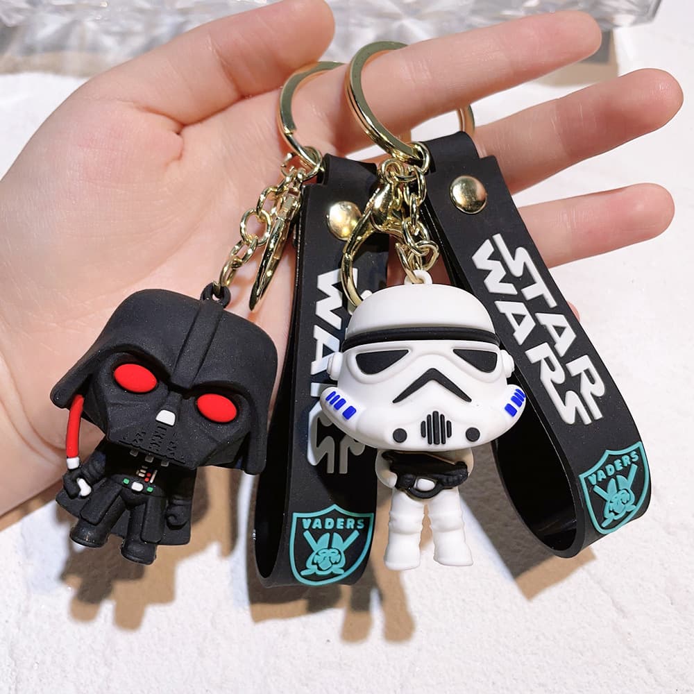 New hot selling Star Wars keychain The Mandalorian peripheral Baby Yoda Stormtrooper keychain pendant
