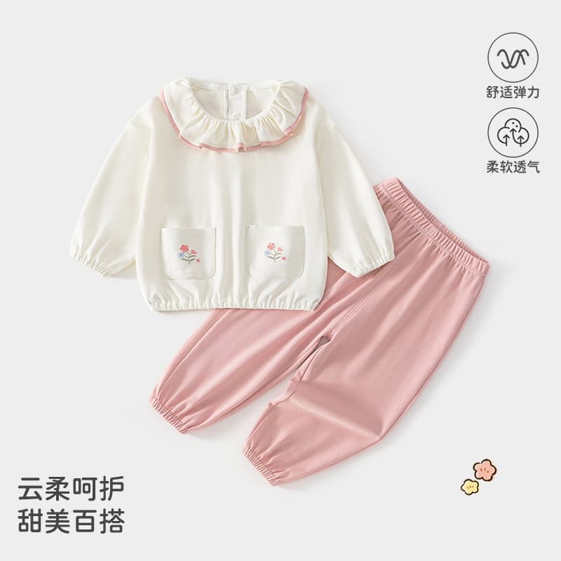Baby Girl Spring Outfit Set, Homewear, Casual Princess Toddler Clothes for Outdoor Wear