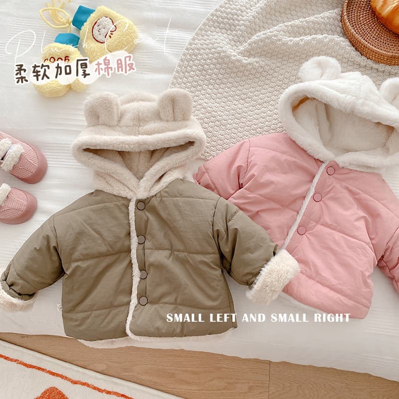 Children's cotton-padded jacket for 0-5 years old, winter, thickened coat for girls, hooded warm cotton-padded jacket for boys, MY284