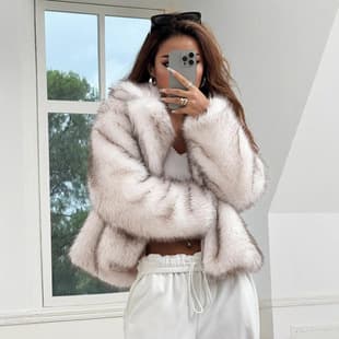 Cross-border Bestseller European and American Style Faux Leather Jacket Women 2026 Winter Lightweight Short Plush Coat Amazon Hot Sale