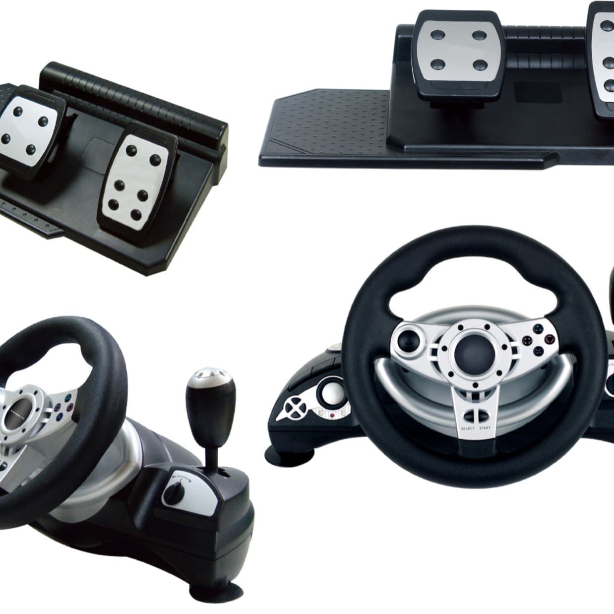PS3/PS2/PC D-INPUT/X-INPUT PC Compatible STEAM Vibration Game Steering Wheel