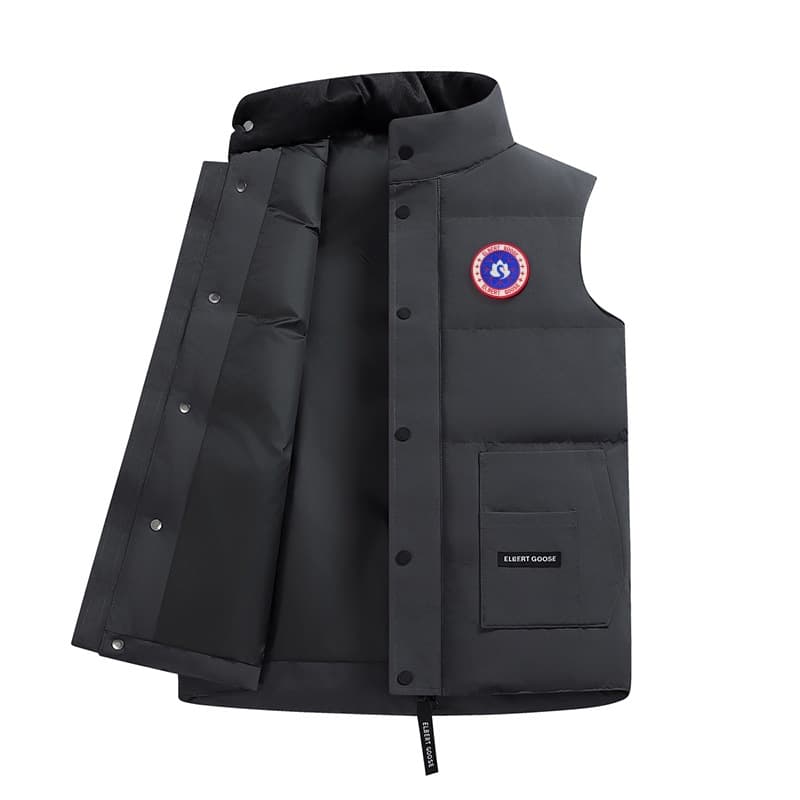 Handsome Goose Down Vest Men's Down Jacket Couple Style Winter Thickened 80% White Duck Down Casual Sleeve