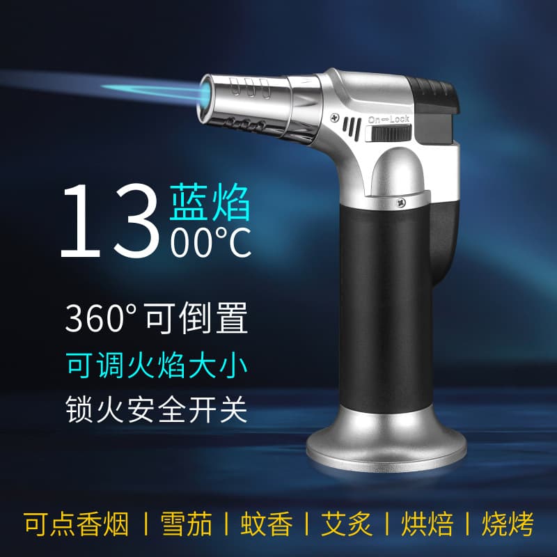 Mini Jet Lighter Windproof Butane Torch Lighter for Cigars, Baking, Moxibustion, Portable Metal Flame Gun
