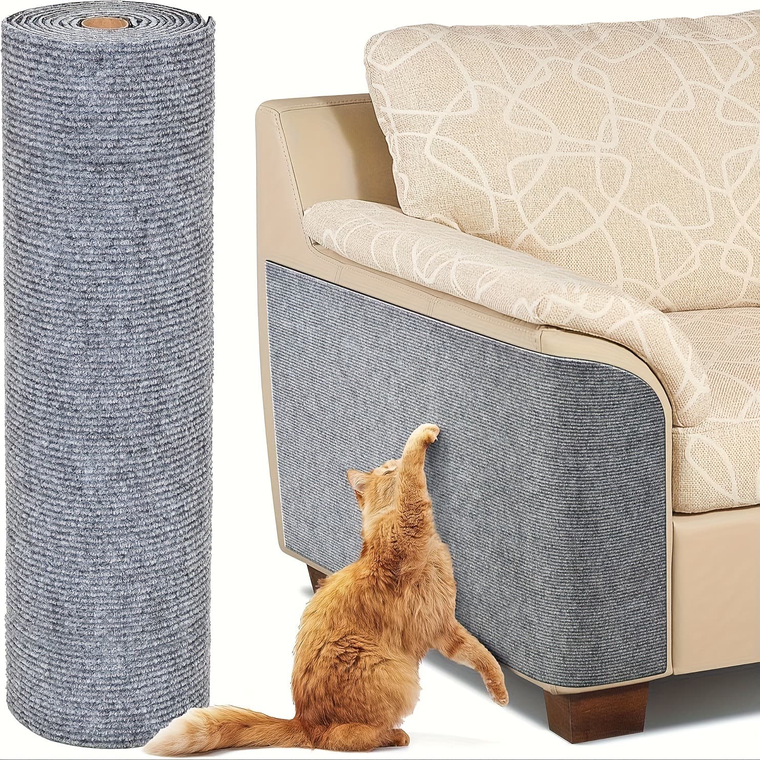 Cat Wall Climbing Pad, Wear-Resistant and Scratch-Proof, Customizable Cut, Sticky Cat Climbing Frame, Anti-Scratch Wall Protector, Wall-Mounted Cat Scratcher