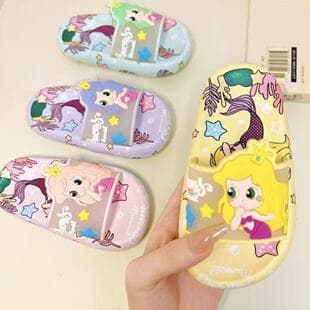 Children's Slippers Cartoon Mermaid Cute Girls Indoor Home Bathroom Anti-Slip Soft Sole Baby Summer Bathroom