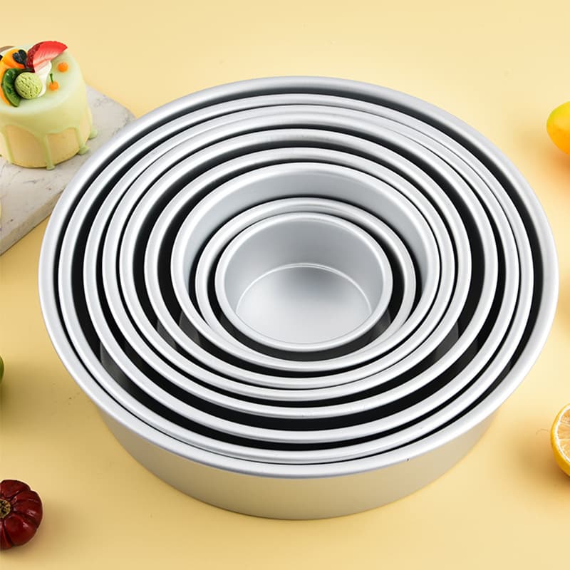 Anode Solid Bottom Basque Cheesecake Mold Round Cheese Mousse Chiffon Cake Pan Kitchen Baking Tool
