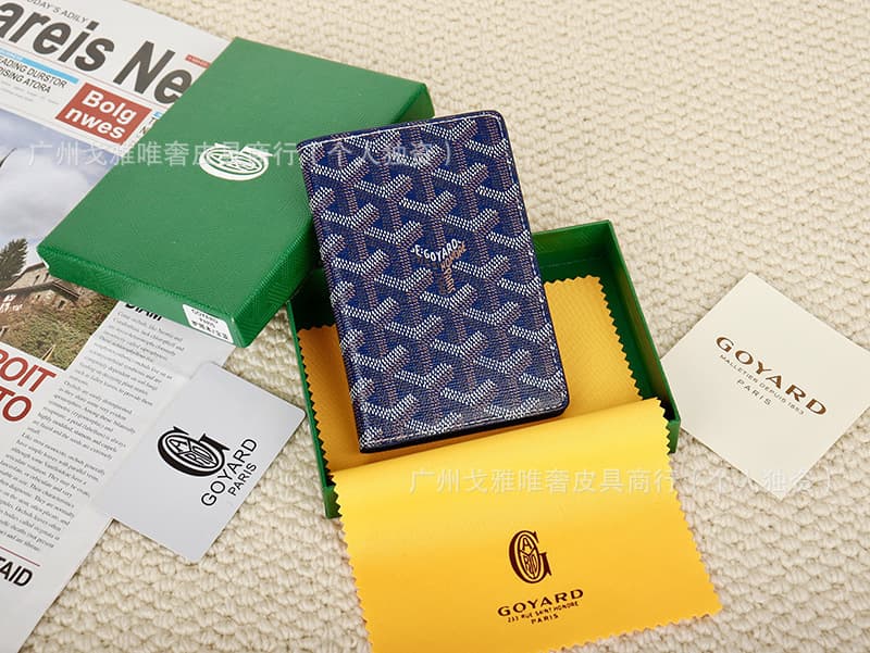 Cross-border Goyard New Style Passport Holder Multi-functional Document Wallet Vintage Minimalist Card Holder Ticket Case Dogtooth