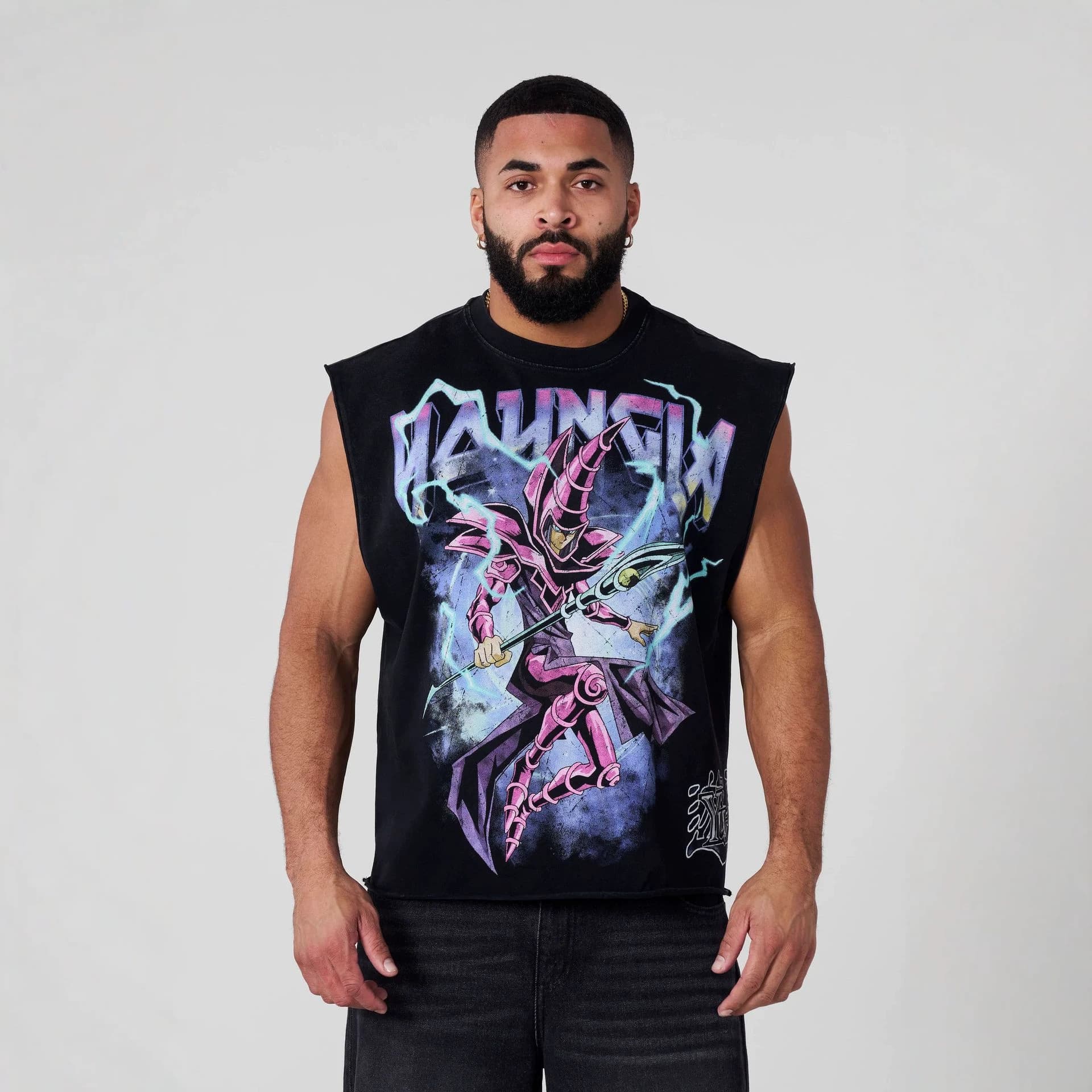 YOUNGLA x Yu-Gi-Oh Men's Vest, Summer Gym Muscle Sports Casual Fitness Tank Top