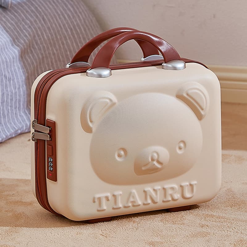 14-Inch Suitcase Makeup Case Gift, Women's 16-Inch Bear Mini Password Lock Box, Handheld Bag Gift Box Wholesale