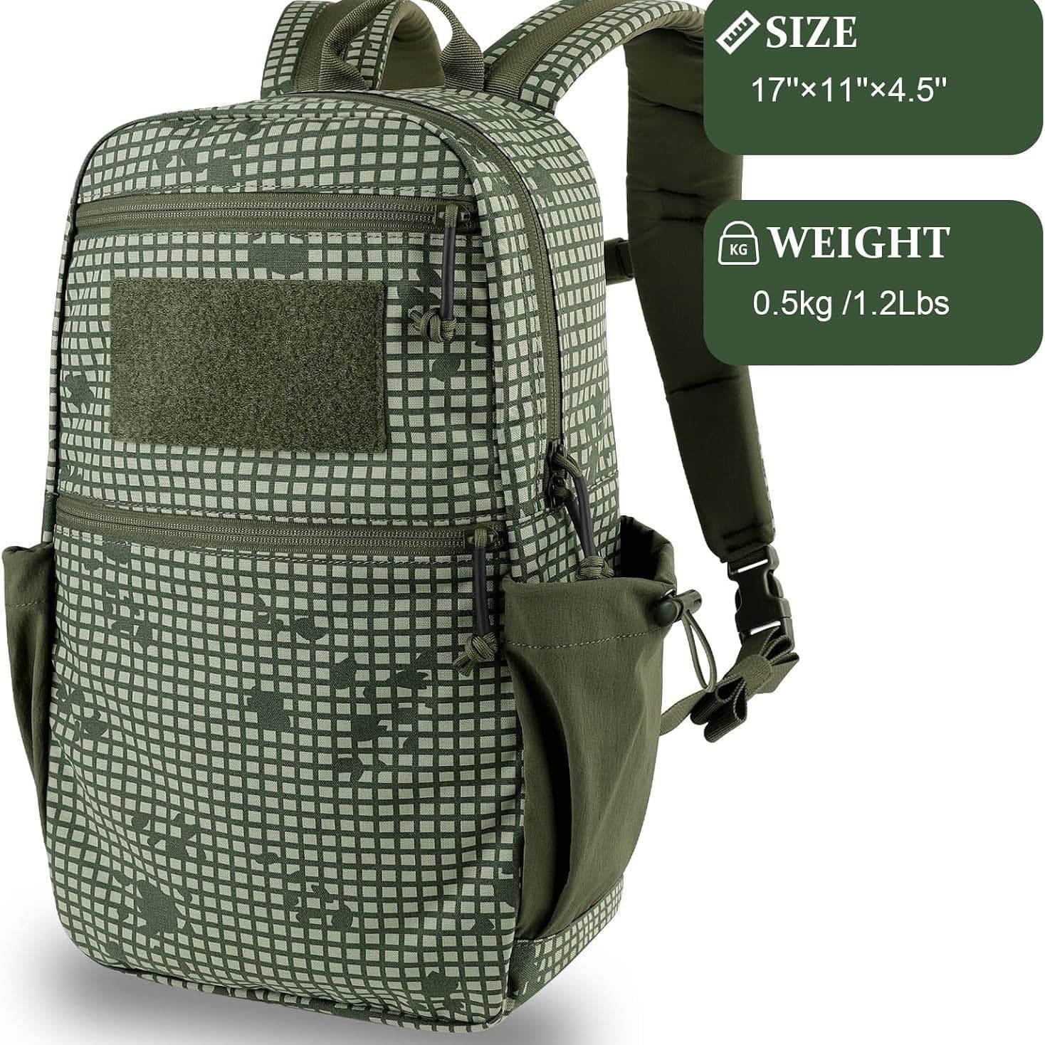 14L Backpack Outdoor EDC Backpack, Lightweight Tactical Range Bag, Travel Hiking Waterproof Backpack, Tactical