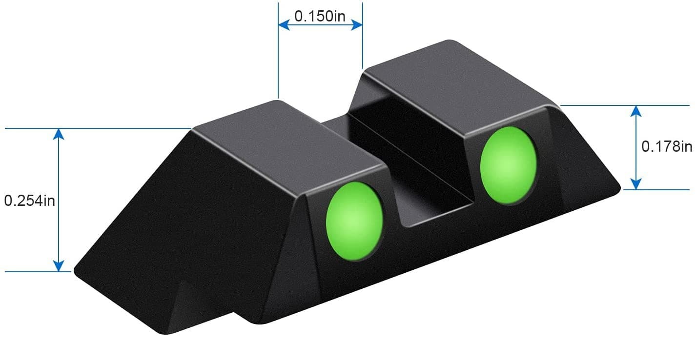 New Tactical Glock Night Sight Set Front and Rear Dots for Outdoor Aiming Water Bead Toy Sights