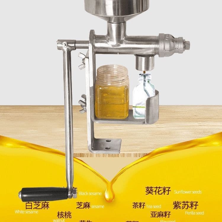 Manual hand-crank oil press, household small squeezing machine, stainless steel oil press, foreign trade