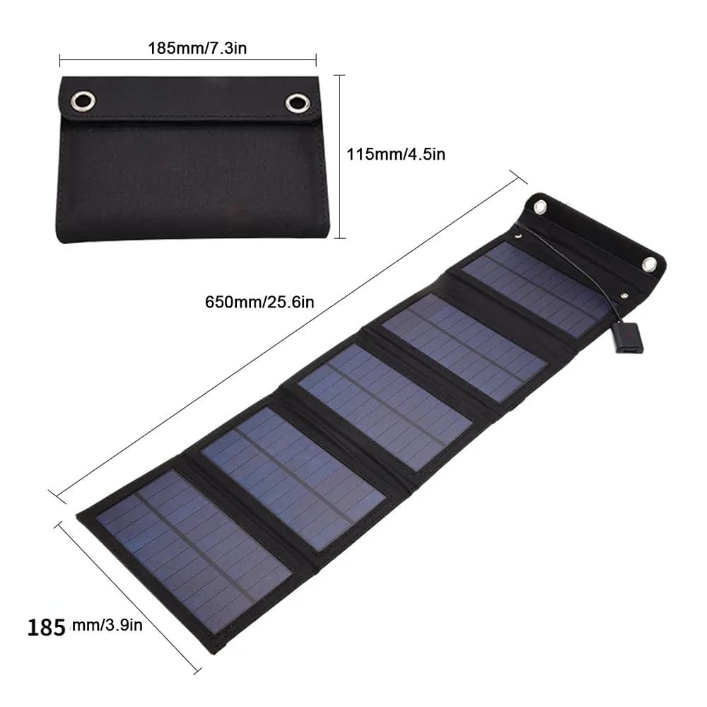 Popular solar energy foldable solar panel portable outdoor mobile phone charger photovoltaic folding bag fast charging
