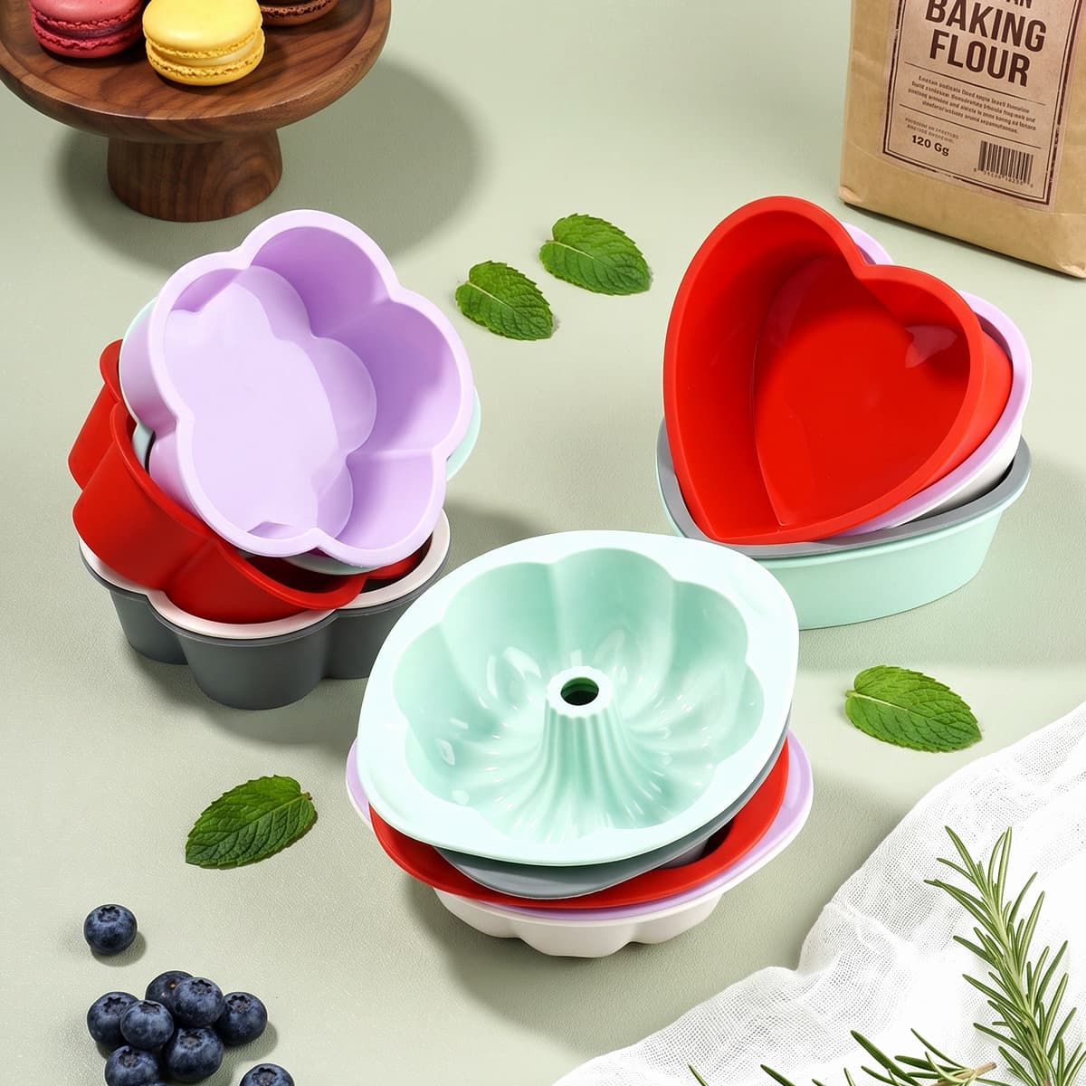 Large Heart Cake Mold Food Grade Silicone Chocolate Fruit Mousse Cake Heart Jelly Pudding Mold