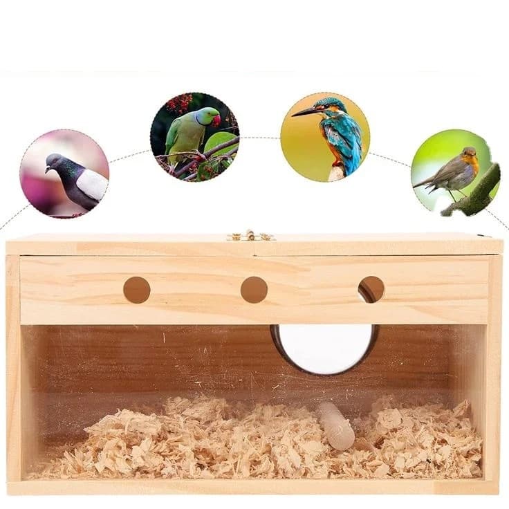 Transparent Bird Nest Breeding Box for Cockatiel, Budgie, and Lovebird, Warm Nesting Box, Bird Supplies
