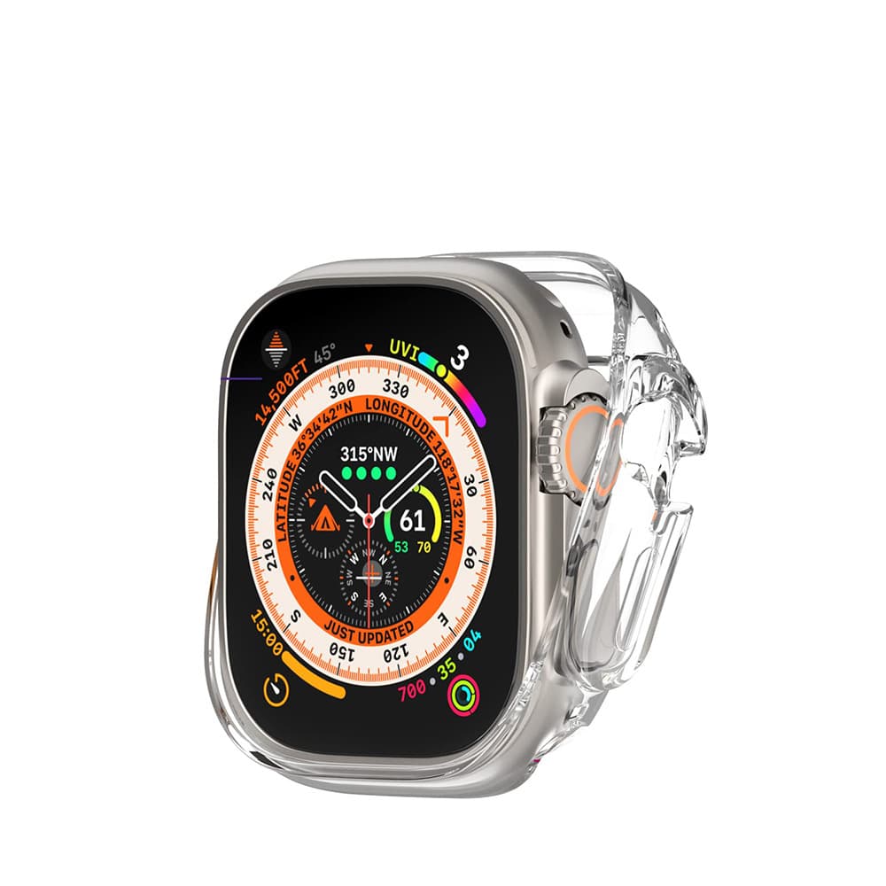 Compatible with Apple Watch full transparent case, Apple Watch S10 TPU transparent Ultra protective cover.