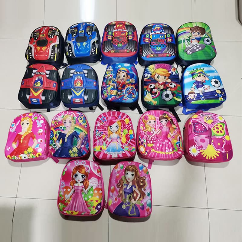 Cross-Border Cartoon Children's Backpack New Kindergarten Backpack, Baby Cute Backpack, Trendy Boys and Girls Eggshell Bag