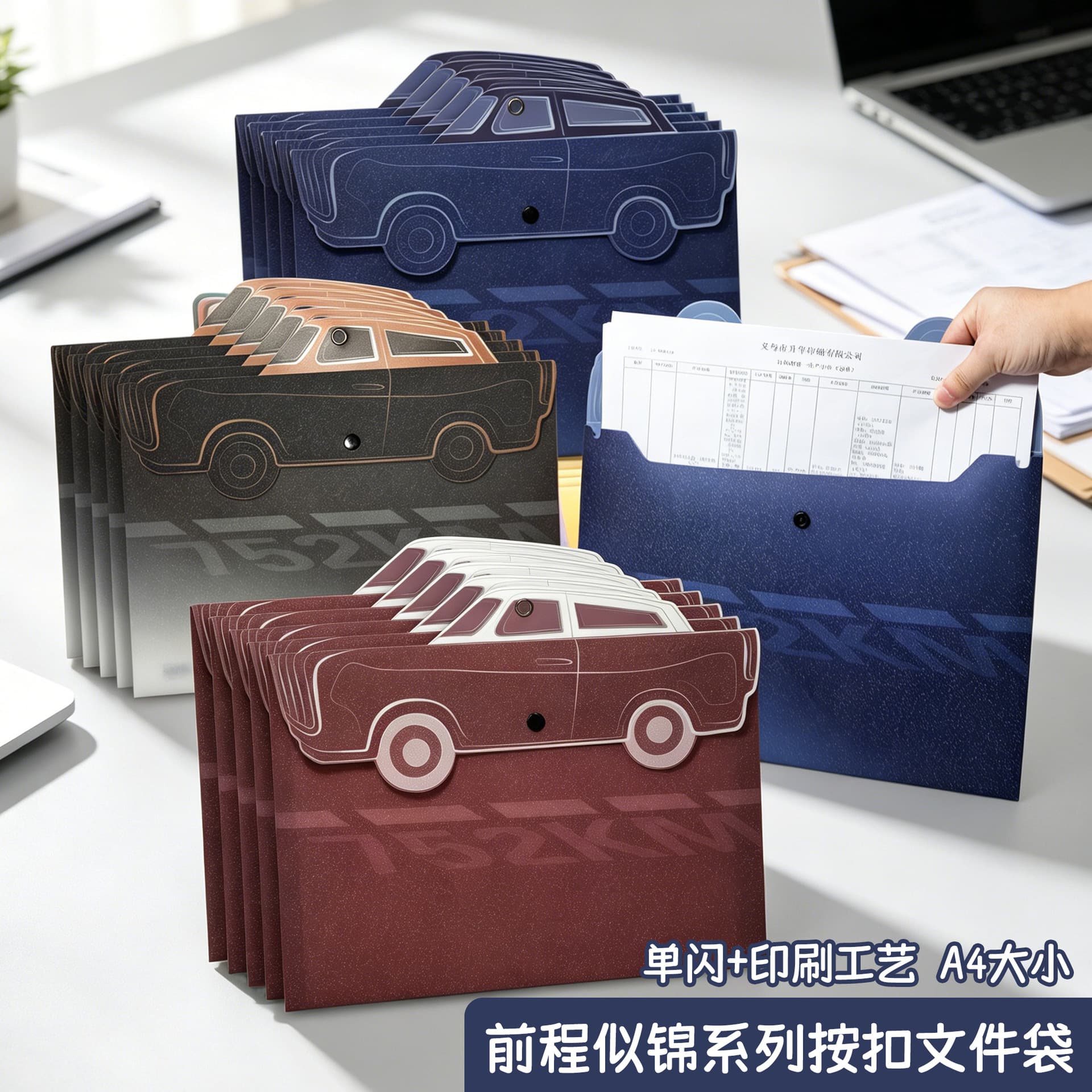 A4 glitter powder file bag, manufacturer customized file bag, contract bag, student office stationery information bag, customized LOGO