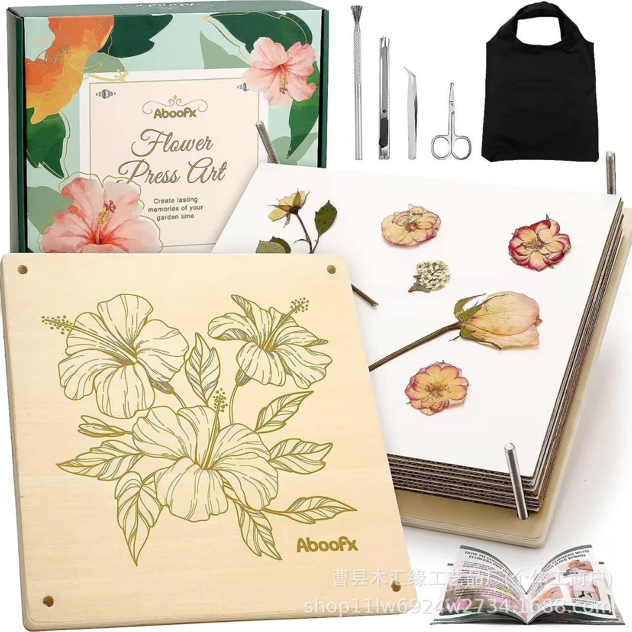 In-Stock Wooden Flower Press for Plant Specimens, DIY Dried Flower Pressing Tool