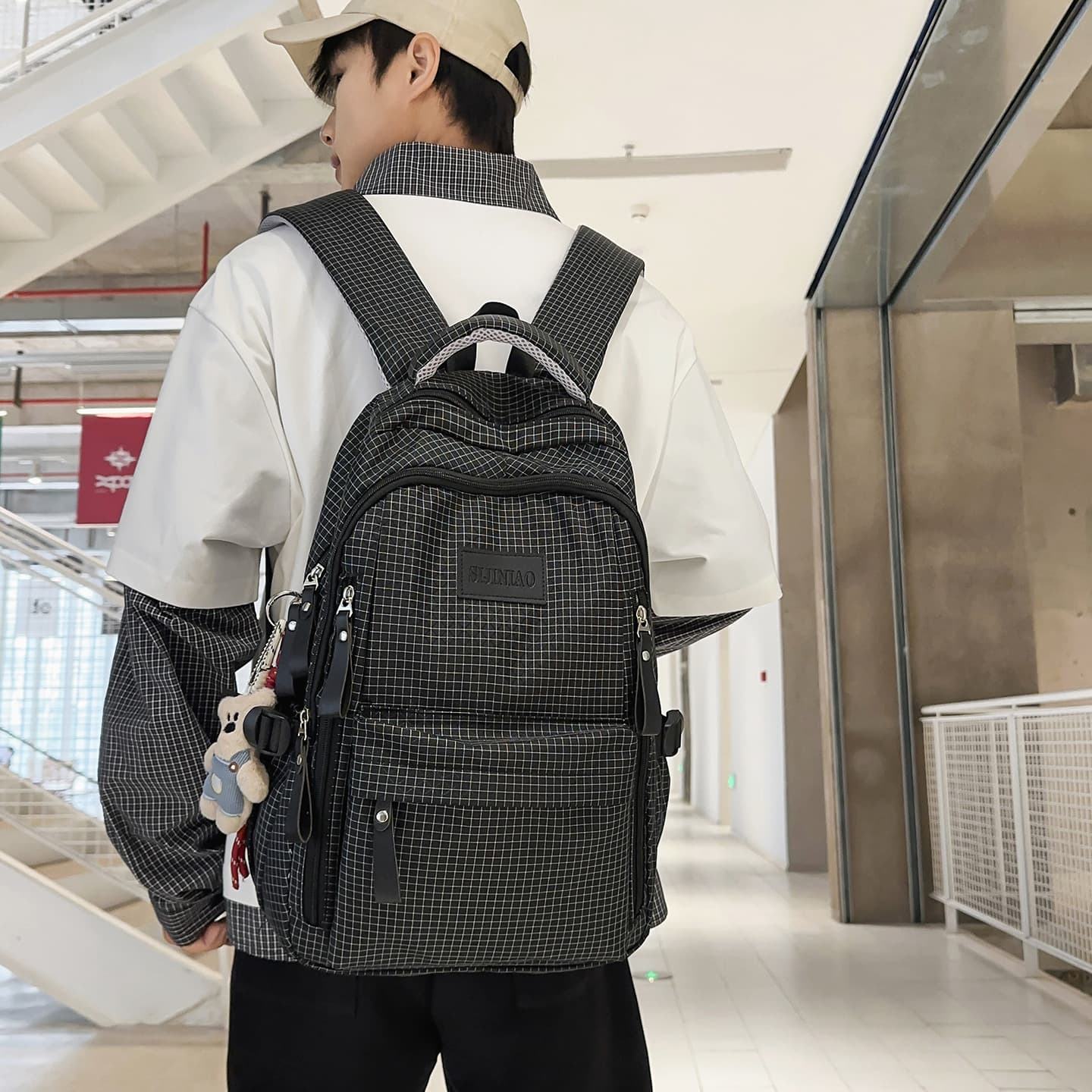 Japanese college style large-capacity backpack for men and women, same style for middle and high school students, school bag, multi-compartment commuter backpack